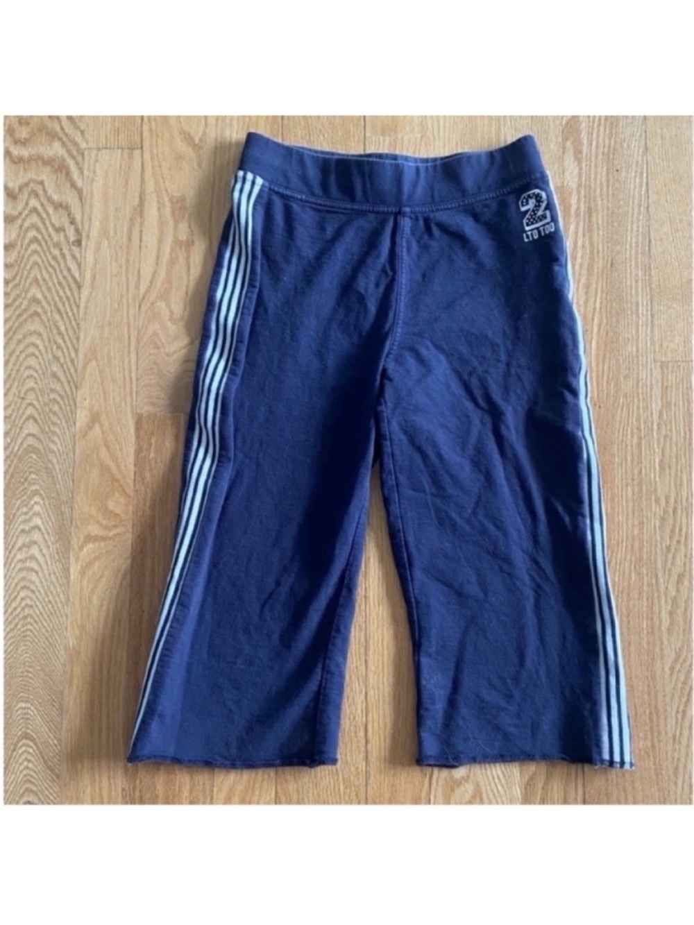 Limited Too navy striped side white Capri crop bottoms girls 12 vintage